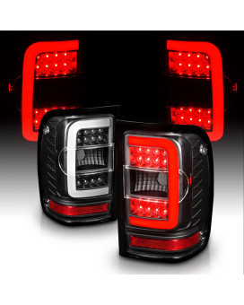 AmeriLite For 2001-2011 Ford Ranger C-Type Led, Halogen, Tube Clear Replacement Car Brake Tail Lights - Passenger and Driver Side, Vehicle Light Assembly, Black