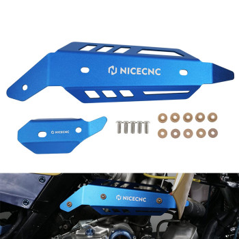 NICECNC Mid Tube Heat Shield Compatible with Yamaha Raptor 700 2015 2016 2017 2018 2019 2020-2023, Raptor 700R 2015-2018 2019 2020 2021 2023, 700 Special 2015-2023 Blue