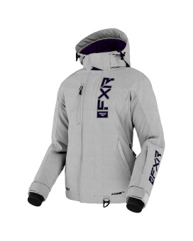 FXR Women's Evo FX Jacket (Light Grey Heather/Eggplant - 16)