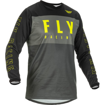 Fly Racing 2022 Adult F-16 Jersey (Grey/Black/Hi-Vis, Large)