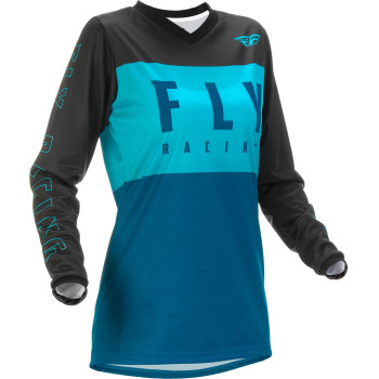 Fly Racing 2022 Youth Women's F-16 Jersey (Grey/Black/Pink, Youth Small)