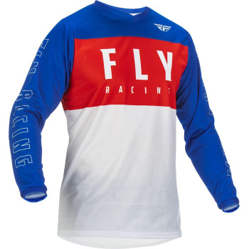 Fly Racing 2022 Adult F-16 Jersey (Red/White/Blue, X-Large)