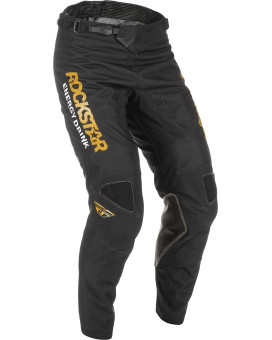 Fly Racing 2022 Adult Kinetic Wave Pants (Black/Gold, 34)