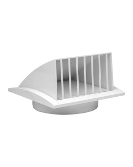 6'' Inch Exhaust Hood Vent with Rain Cover, White, Indoor and Outdoor Air Vent Cover, HVAC Exhaust Vent Duct Cover, Inch Exhaust Cap (6 Inch, White)