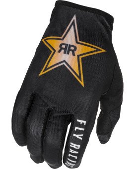 Fly Racing 2022 Adult Lite Gloves (Black/Gold, Medium)