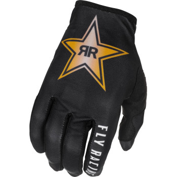 Fly Racing 2022 Adult Lite Gloves (Black/Gold, Medium)