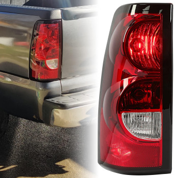 ECOTRIC Tail Lights Compatible with 2003-2006 Chevy Silverado Pickup Truck 2007 Classic Rear Taillights Driver Side Brake Signal Lamp w/Bulbs and Harness Replacement for19169002 GM2800161 GM2800174