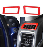 RT-TCZ for RAM Red Dash Side Air AC Vents Cover Trim for Dodge RAM 2010 2011 2012 2013 2014 2015 2016 2017 Red Interior Accessories 2pcs