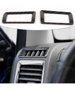 RT-TCZ for RAM Carbon Fiber Dash Air AC Vents Cover Trim Frame for Dodge RAM 2010 2011 2012 2013 2014 2015 2016 2017 Carbon Fiber Interior Accessories 2pcs