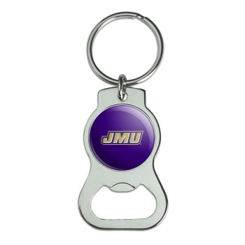GRAPHICS & MORE James Madison University Dukes Logo Keychain with Bottle Cap Opener