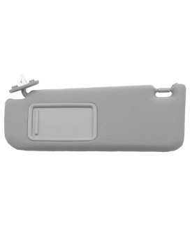 Dasbecan Left Driver Side Sun Visor with Light Compatible with Toyota Camry 2012-2017 Gray 74320-06610-B1 74320-06610-B2 74320-06611-B2 74320-33F40-B0