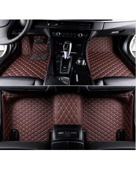 ZPXJSM Custom Making Car Floor Mats for 95% Sedan SUV Sports Car Full Coverage Cute Men Women Pads Protection Non-Slip Leather Floor Liners (Brown)