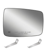Passenger Right Side Heated Mirror Compatible with 2009-2018 Dodge Ram 1500, 2500 Mirror Glass - Exterior Side View Convex Mirror - Replace 68079362AA, 68050298AA