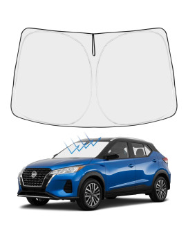 Proadsy Front Windshield Sun Shade Foldable Sunshade Protector Custom Fit 2018 2019 2020 2021 2022 2023 2024 Nissan Kicks, S, SV, SR Crossover Accessories 2024 Upgrade