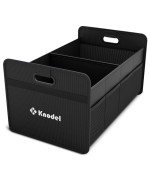 K KNODEL Car Trunk Organizer, Foldable Organizer for Car, Automotive Consoles & Organizers, Storage with Reinforced Handles (Black)