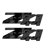 Z71 4x4 (Set of 2 Decals) - F - 1500 2500 HD Stickers (Z71 4x4 Black Skull)