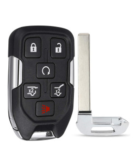 Remote Smart Key Fob Case 6 Button Shell for Chevrolet Suburban Tahoe GMC Yukon XL HYQ1AA(Black)