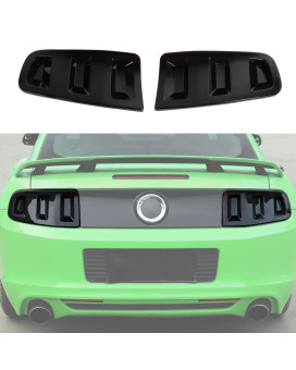 RT-TCZ Tail Light Lamp Cover Guard Trim Frame Bezels Decoration Accessories for Ford Mustang 2013 2014(Smoke Black)