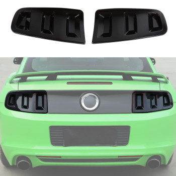 RT-TCZ Tail Light Lamp Cover Guard Trim Frame Bezels Decoration Accessories for Ford Mustang 2013 2014(Smoke Black)