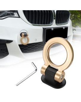 TOMALL Tow Hook Kit Light Gold Car Decorations Sticker Car Decor Bumper for Auto Exterior Accessories (ONLY Decoration)