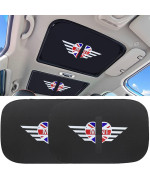 JJHM 2 Pcs Sunroof Sunshade Sun Shield Roof Cover Union Jack Accessories for r55/r56/r60/f54/f55/f56 (Style B), 18.9 x 27.6 inches (48 70 cm)