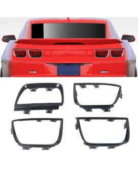 KARPAL Tail Light Bezel Cover Compatible With 2010-2013 Chevy Camaro LT LS SS Glossy Black 92199773 92199774