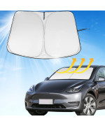 Car Windshield Sunshade for Tesla Model 3 Y Accessories Sun Shade Model 3 Y Sunshade for Front Windshield with a Storage Bag