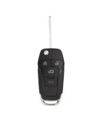 Keyless2Go Replacement for 4 Button Replacement Remote Flip Key for Ford Transit N5F-A08TAA 164-R8236