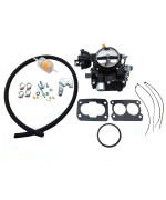 imUfer 3310-807764A1 Marine Carburetor Replacement for Stock 2 Barrel V6 4.3L Mercarb Mercruiser Boats with Electric Choke(Black)