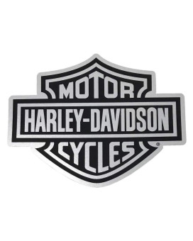 Harley-Davidson Reflective Bar & Shield Logo Decal - Black and Silver, 4.5 x 5 Inches