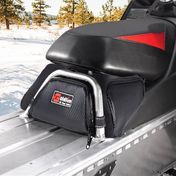 Goldfire Snowmobile Accessories, Water-resistant Snowmobile Underseat Storage Bags Compatible with Polaris Indy 550 600 800 RMK 800 Pro RMK 600 Dragon 800, Replace OEM 2876427 (Black Piping)