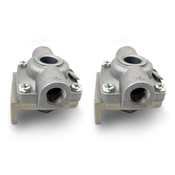 2 pack of TORQUE QR-1 QR1 Quick Release Valve (Replaces Bendix 229859, Midland KN32005, Haldex 229859X) (2 x TR229859)