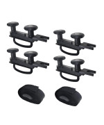 Universal Roof Box U-Bolt Clamps Cargo Carrier Roof Rack Bracket Kit Van Mounting Fitting Kit 85mm Internal Width 40mm Thick Luggage Rack Adjustable U Bolt Quick Release Latch for Roof Box Hardware