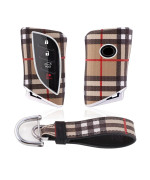 Kwak's Lattice Pattern for Lexus Key Fob Case Cover Compatible with 2018-2021 is350, LS 500, LS 500H, UX 200, UX 250H, LC 500, LC 500H, ES 350, ES 300H(Brown)