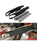 NICECNC Black Swingarm Guard Cover Protector Compatible with KTM 125 150 250 300 SX XC 2013-2022 250 350 450 SXF XCF 2013-2022,GasGas 125-450 EC/MC/MCF 2021-2023,See Fitment