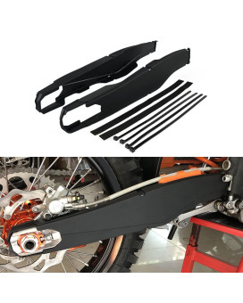 NICECNC Black Swingarm Guard Cover Protector Compatible with KTM 125 150 250 300 SX XC 2013-2022 250 350 450 SXF XCF 2013-2022,GasGas 125-450 EC/MC/MCF 2021-2023,See Fitment