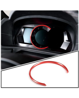 Dashboard Trim Ring Fit for Toyot Supr GR A90 A91 MK5 2018-2024, Car Interior Tachometer Decoration Ring Cover, Aluminum alloy Instrument Panel Trim Frame Cover(Red)