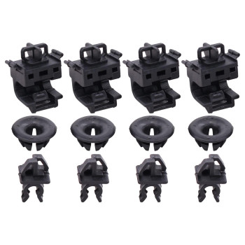 XtremeAmazing Hood Rod Holder and Opener Stay Grommet Clip for Accord Odyssey Pilot Black Set of 4