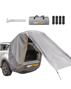HEYTRIP SUV Tailgate Tent with Awning Shade Waterproof Windproof Hatchback Camping Car Tent, Universal Fit Most SUV/Van/MPV/CUV, Gray