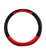 Plush Steering Wheel Cover,MoreChioce 37cm-38cm Universal Steering Wheel Protector Cover Comfortable Non-Slip Vehicle Wheel Protector Winter Warm Steering Wheel Cover,Red