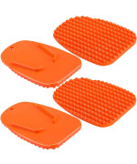 4 Pieces Orange Motorcycle Kickstand Motorcycle Foot Support Plate Motor Bike Support Stand Motor Anti Slip Plate Parking Accessory for Snow Slippery Road Hot Road Grass Sand