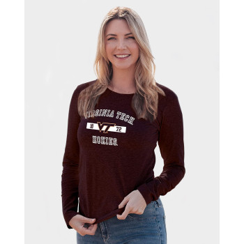 Virginia Tech Hokies Womens Long Sleeve T-Shirt Athletic Team color, XX-Large