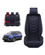 OASIS AUTO Honda CRV Accessories Seat Covers 2007-2025 Custom Fit Leather Cover Protector Cushion for CR-V (Full Set, Black)