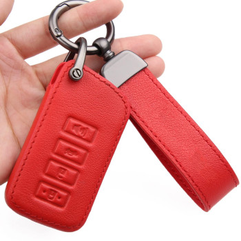 Autotreasure for Lexus Key Fob Cover Case Genuine Leather Suit for is300 is250 is350 is200t ls460 es300 .330 .350 gs300t gs400 350 RC200 .300 .350 Keychain Key Shell (A Model (Black))