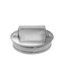 5 Metal Tee Cap with Handle - Round Vent Cover - Indoor and Outdoor Pipe Cover - Dryer Vent Cover - Dryer Duct End Cap - Metal End Cap - Round Metal Duct Cap (5 In, Galvanized Steel w/Handle)