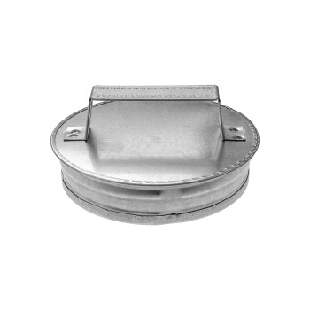 5 Metal Tee Cap with Handle - Round Vent Cover - Indoor and Outdoor Pipe Cover - Dryer Vent Cover - Dryer Duct End Cap - Metal End Cap - Round Metal Duct Cap (5 In, Galvanized Steel w/Handle)