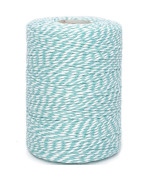 Leecogo Bakers Twine String Aqua Blue and White Cotton Twine 656 Feet Butchers Twine for Gift Wrapping DIY Crafts Home Decoration Cooking