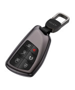 Kwak's Key Fob Cover Protector Keyless Entry for 2021 2022 Chevy Tahoe GMC Yukon Chevrolet Suburban Six Buttons Key Shells Case (Dark Grey-Buckle)