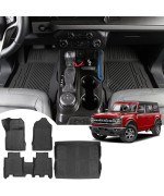 Floor Mat for Ford Bronco 2021 2022 2023 4 Door 3D All-Weather Floor Liners Rear Cargo Liner Full Set Trunk Mats Accessories