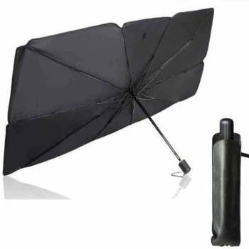 Car Windshield Sun Shade Umbrella, Foldable Car Umbrella Sunshade Cover Protect Vehicle from UV Sun, Easy to Store and Use, Keeps Vehicle Cool, Fit Most Vehicle (57 x 31 inches)